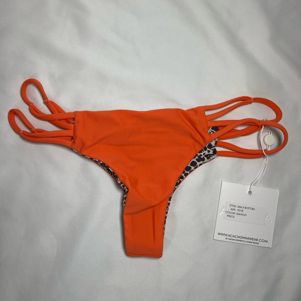 NWT Acacia Swimwear XS Mango Maui bikini bottoms